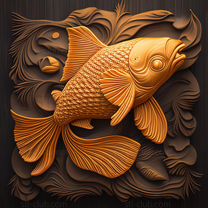 3D model st Calico goldfish fish (STL)